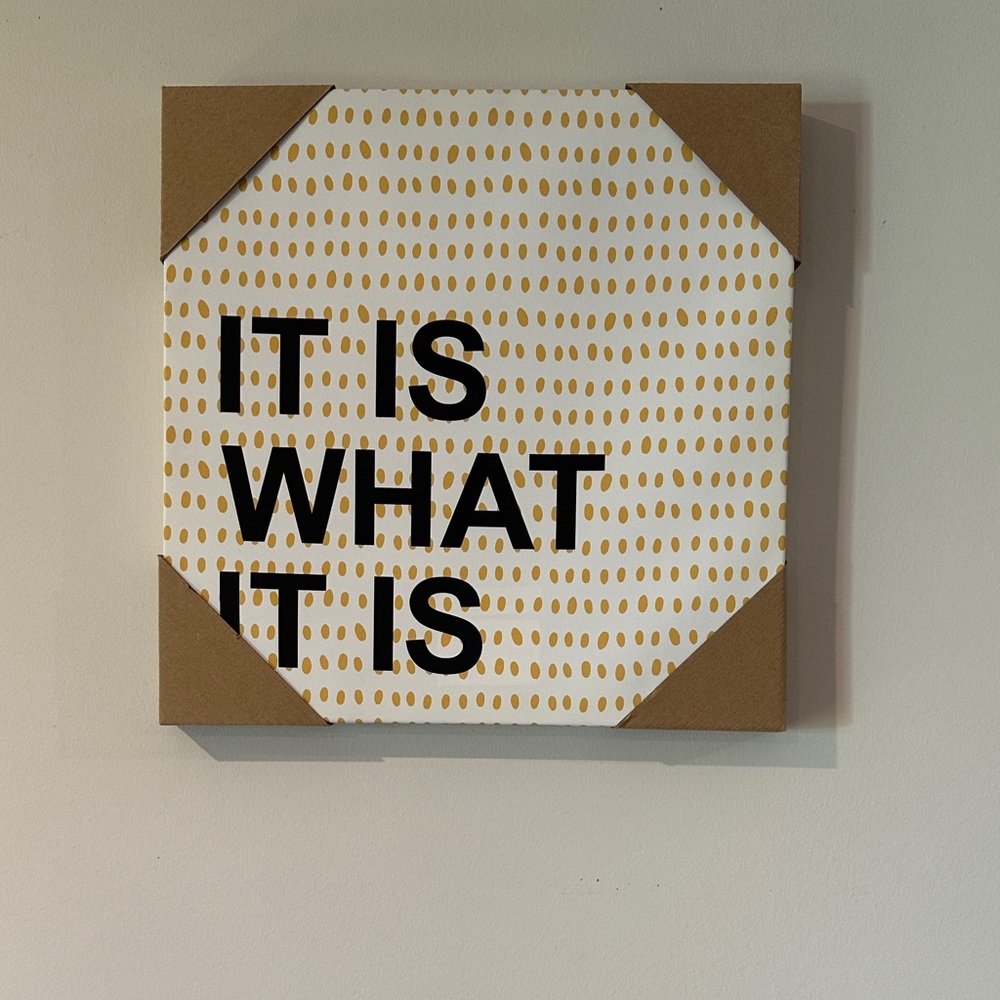 Modern Canvas Art with Text 12x12